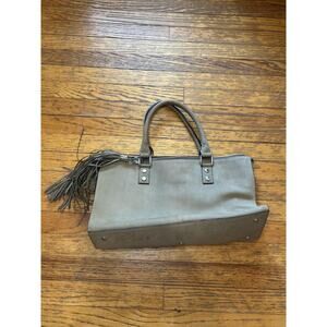 Kelly Tooke Suede Satchel Womens Large Fringe Tassel Handbag Purse Tote Bag